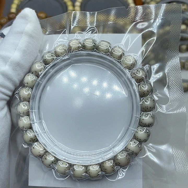 手串星月菩提原生态石玉9✖️8通体留白