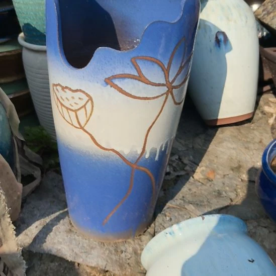 花盆紫砂陶瓷落地大花瓶摆