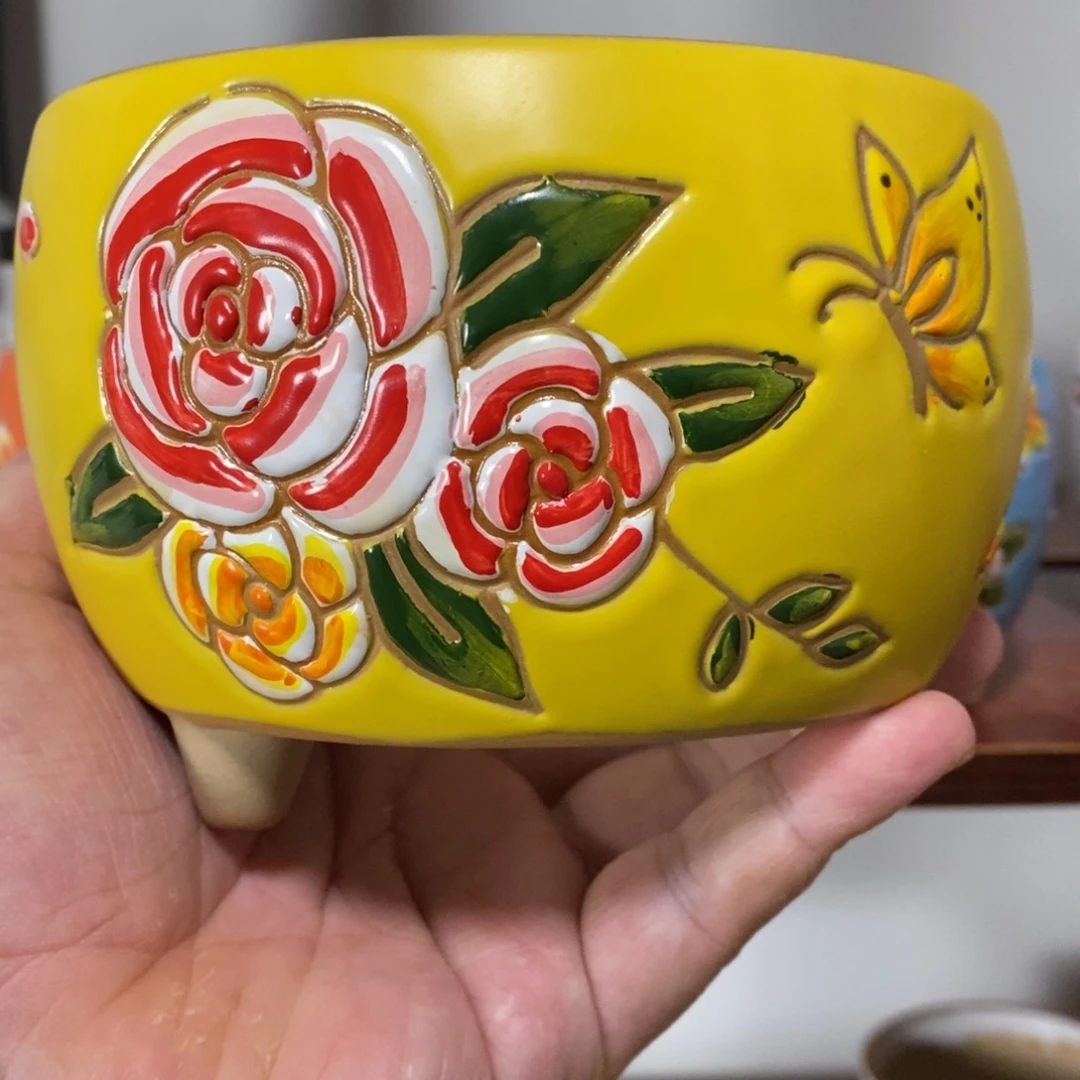 红陶韩式多肉植物花盆