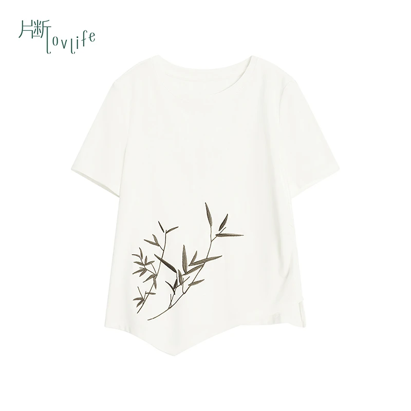 片断新款短款短袖T恤P4B377120T03