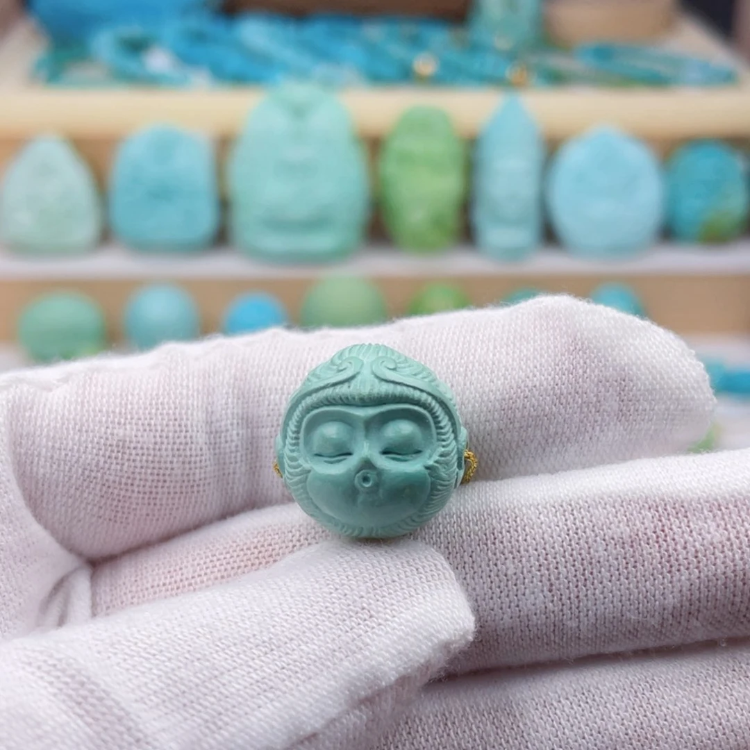 未镶嵌绿松石珠宝奇石17mm