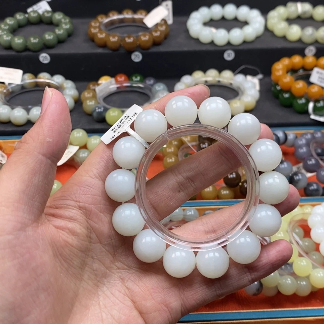 和田玉未镶嵌手链w卡16