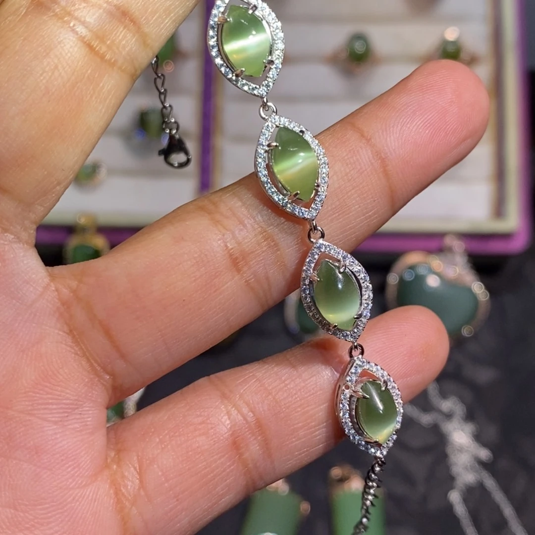 和田玉（碧玉）颈饰银S925镶嵌无*6