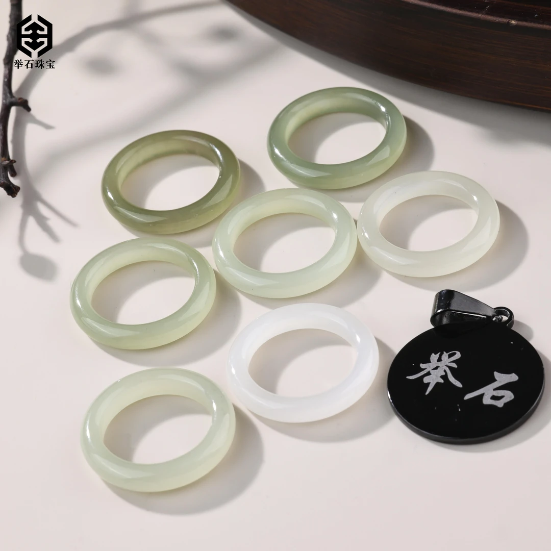 【举石珠宝】T1020-1980-0121和田玉戒圈（一件/圈口自选/多样性发）v