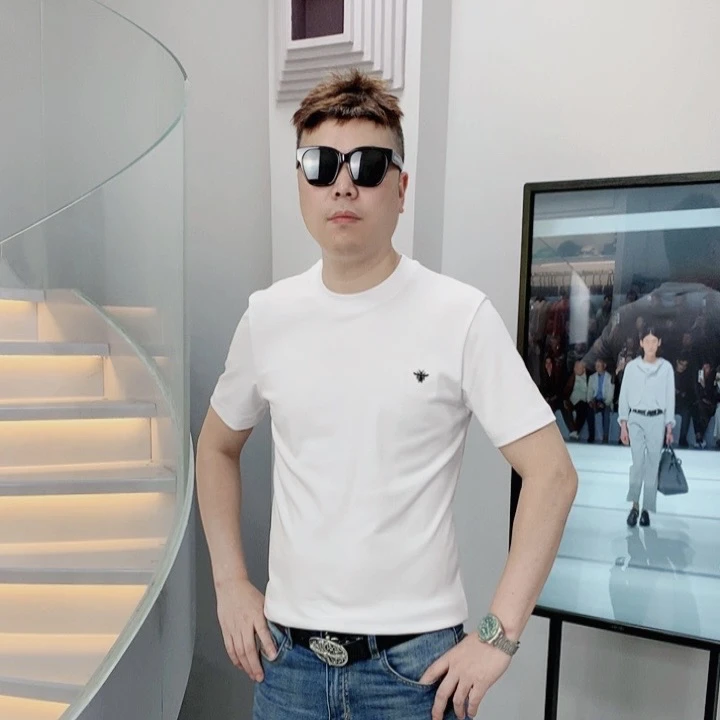 ZUNPIN名店-奢品迪家CD小蜜蜂t恤男奢侈男装进口匹马棉短袖3926