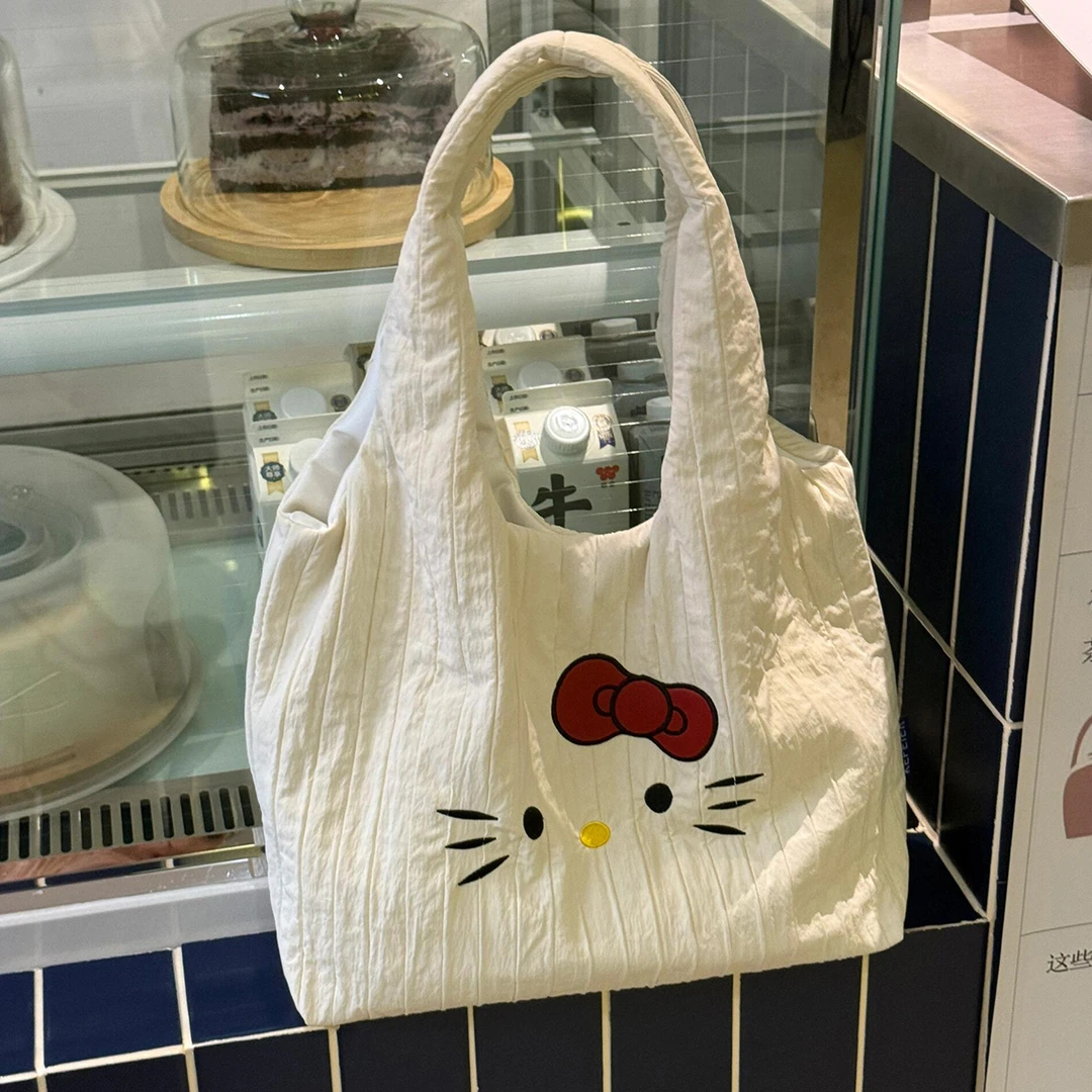 可爱kt猫帆布包新款大容量托特包百搭手提包学生日韩秋冬季单肩包