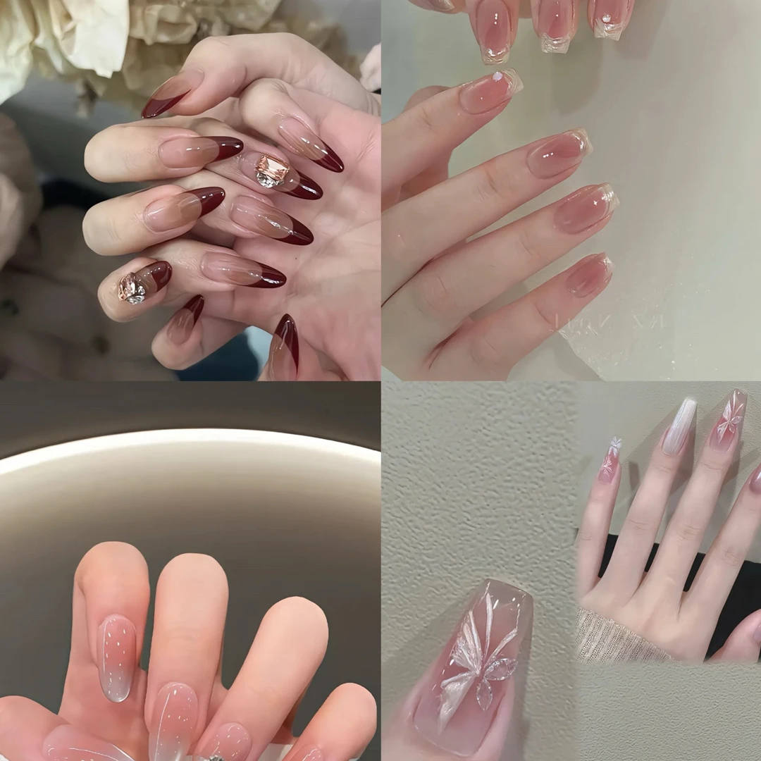 【A系列清仓下架】手工定制穿戴甲美甲成品美甲贴片10片