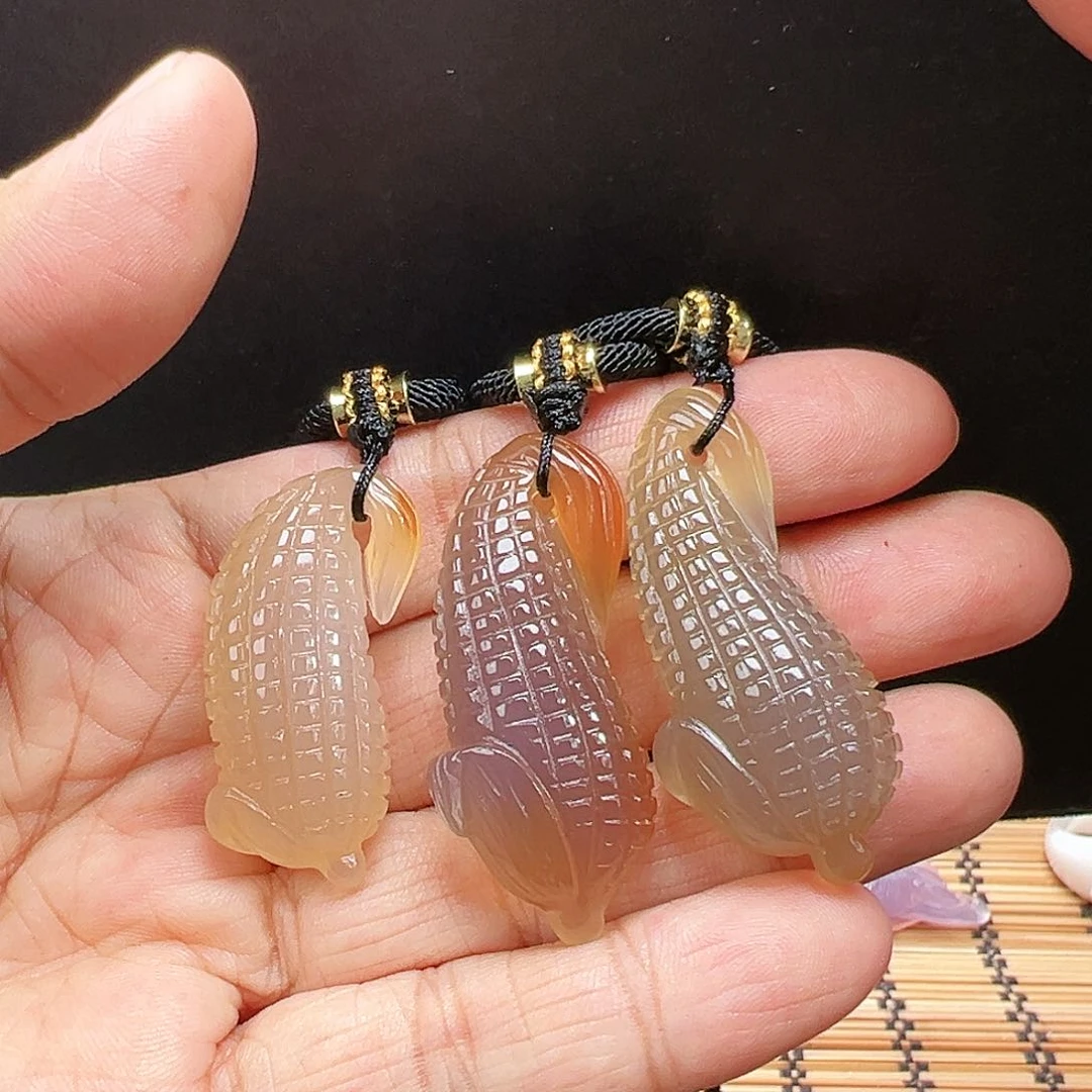 未镶嵌玛瑙/玉髓珠宝半成品随机3发一