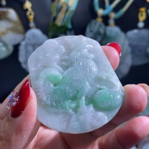 【闪购商品】颈饰未镶嵌翡翠鸡