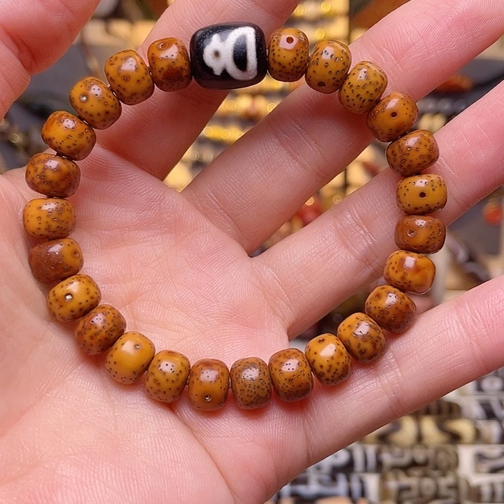 玛瑙/玉髓未镶嵌财神天珠手串