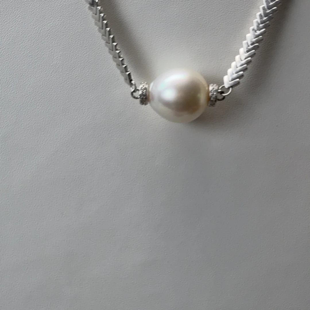 银S925镶嵌颈饰海水珍珠