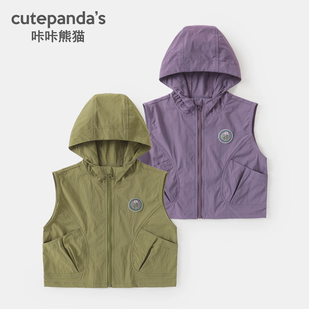 儿童宝宝春秋户外山系连帽马甲秋装婴儿男童女童上衣外穿Y10174