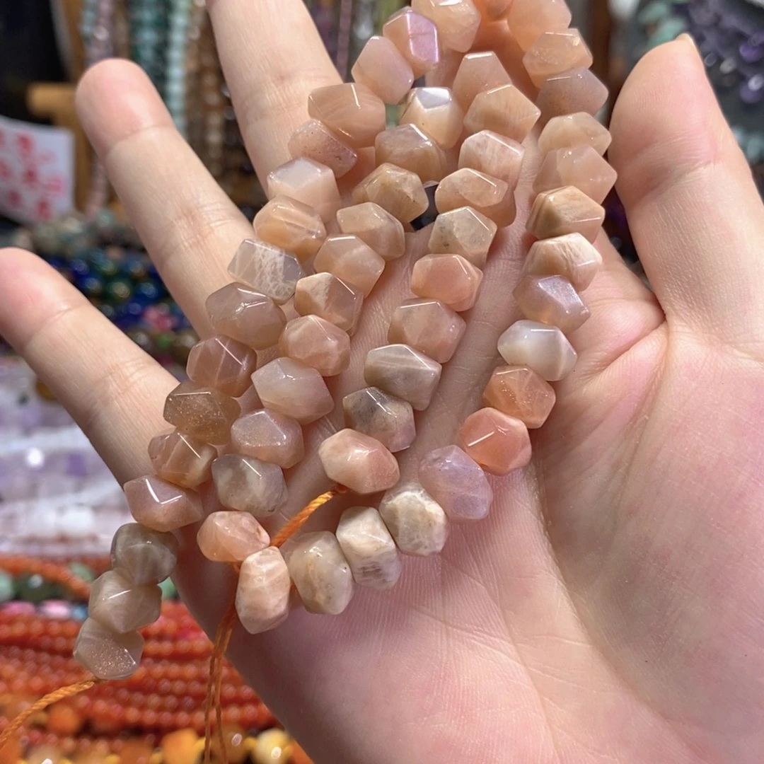 未镶嵌玛瑙/玉髓珠宝半成品太阳冲角一条卡10mm