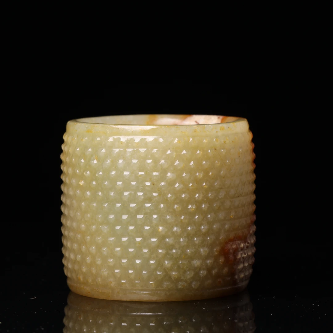 明代和田玉乳钉纹玉圈-NX