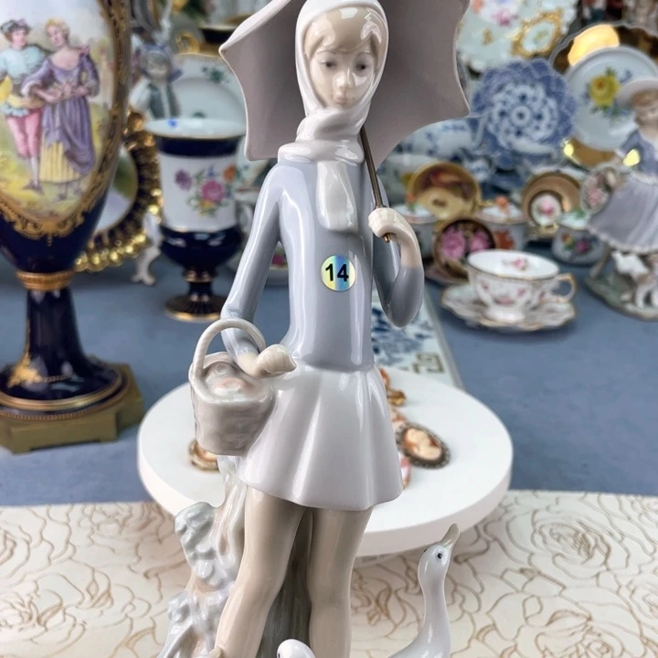 中古瓷器小房子盘子