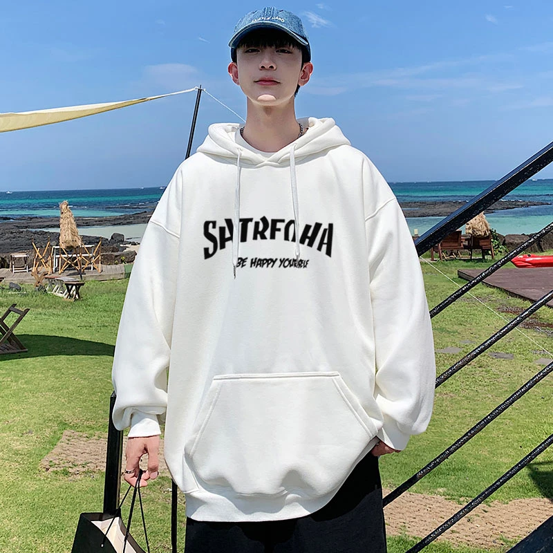 特大码300斤连帽加绒卫衣秋冬季潮牌宽松外套百搭男女装休闲男装