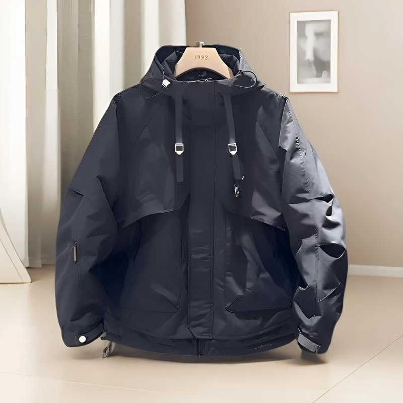 杜拉妮新时尚百搭男式工作服羽绒服冬季韩式夹克时髦宽松增厚轻便