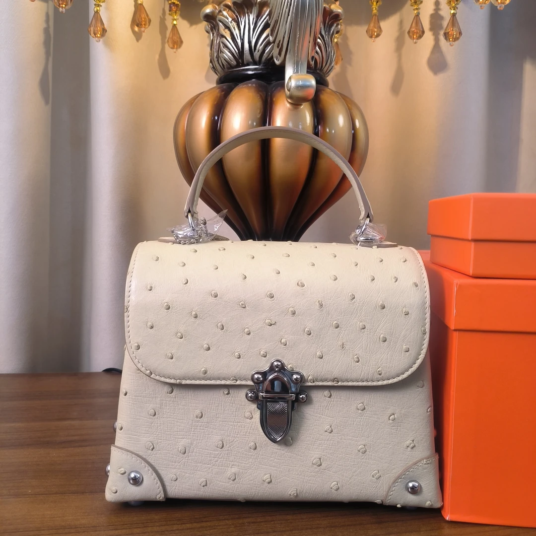 南非kk鸵鸟医生包稀有皮系列-轻奢时尚高奢大气女士手提包