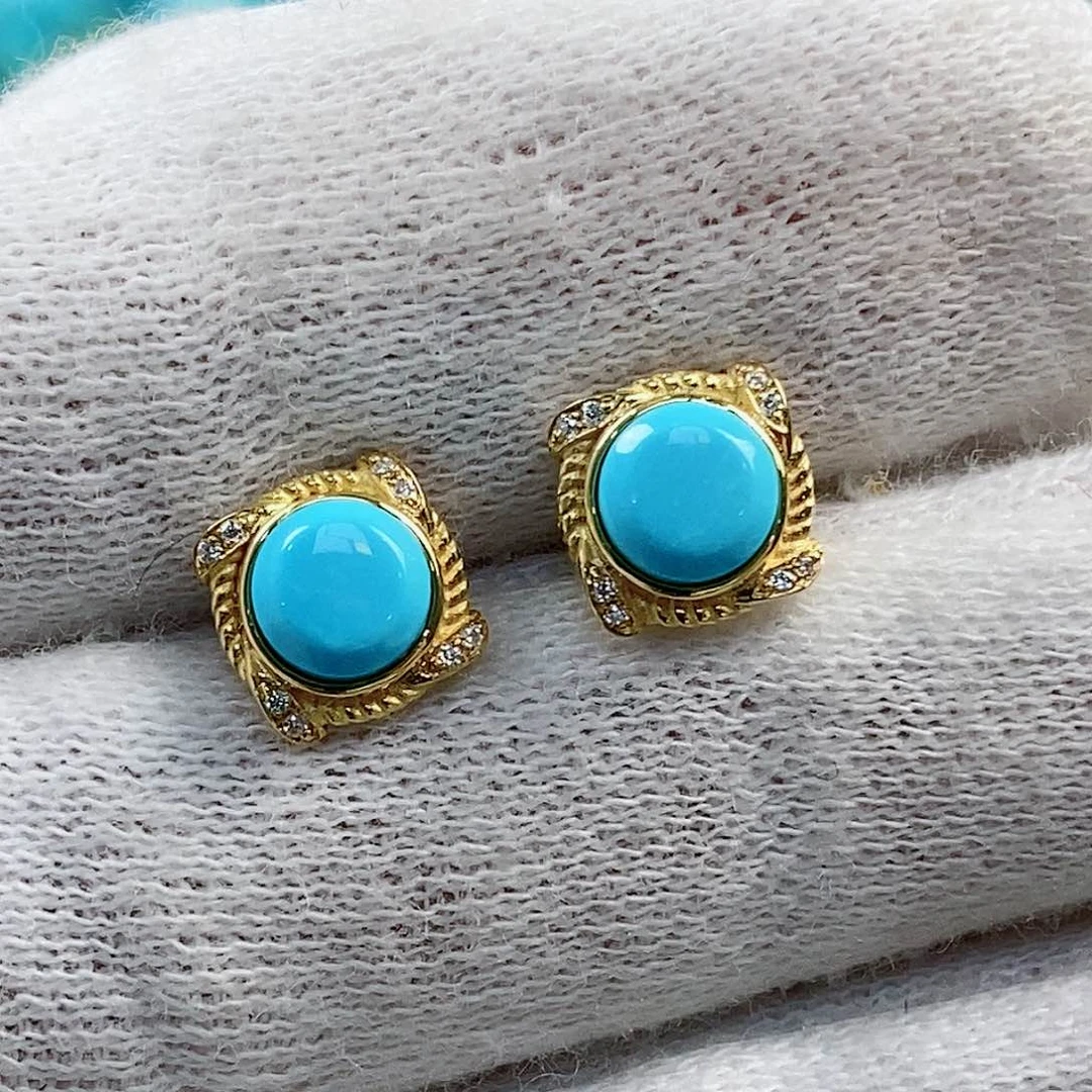 绿松石配饰18K金镶嵌