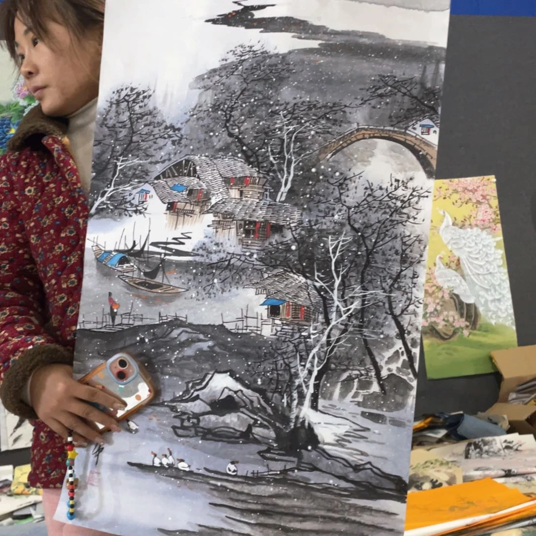 国画国画作品画心一张