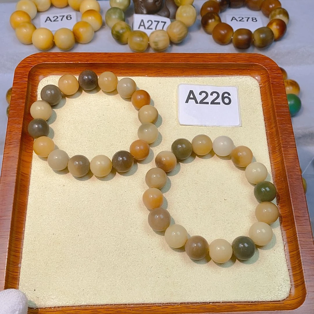 菩提根/象牙果手串花皮圆珠13mm（随机发一）