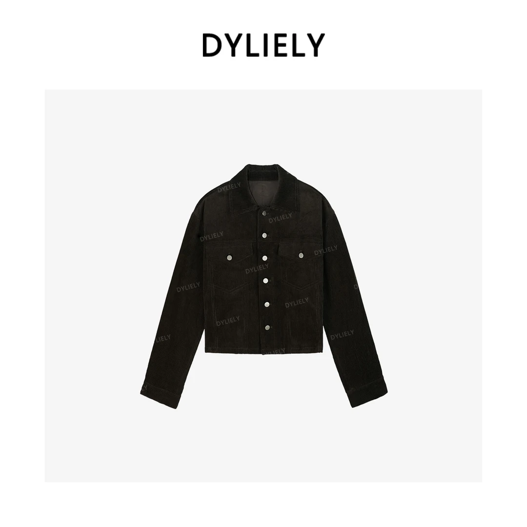 【工装夹克】秋冬高级感翻领雪尼尔坑条夹克外套WT7525