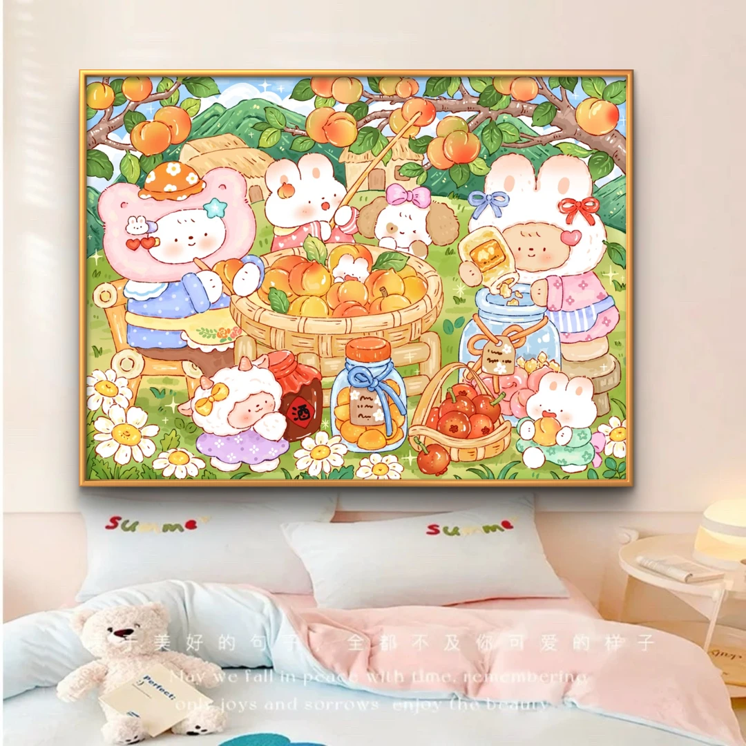 【新疆长绒棉布】鱼糯糯十字绣:定制款酿酒75×100大格四股绣(71色)