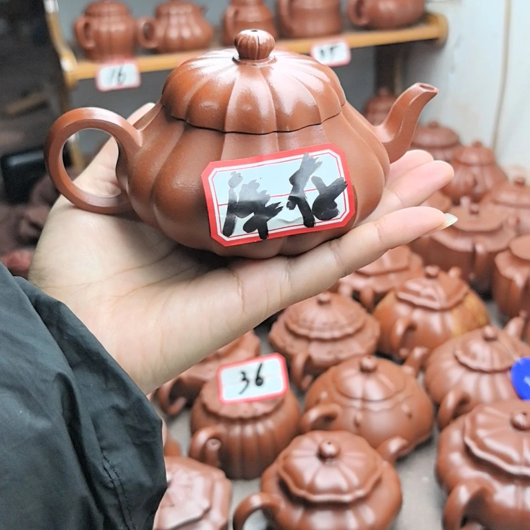 茶壶紫砂朱泥筋纹君德240cc