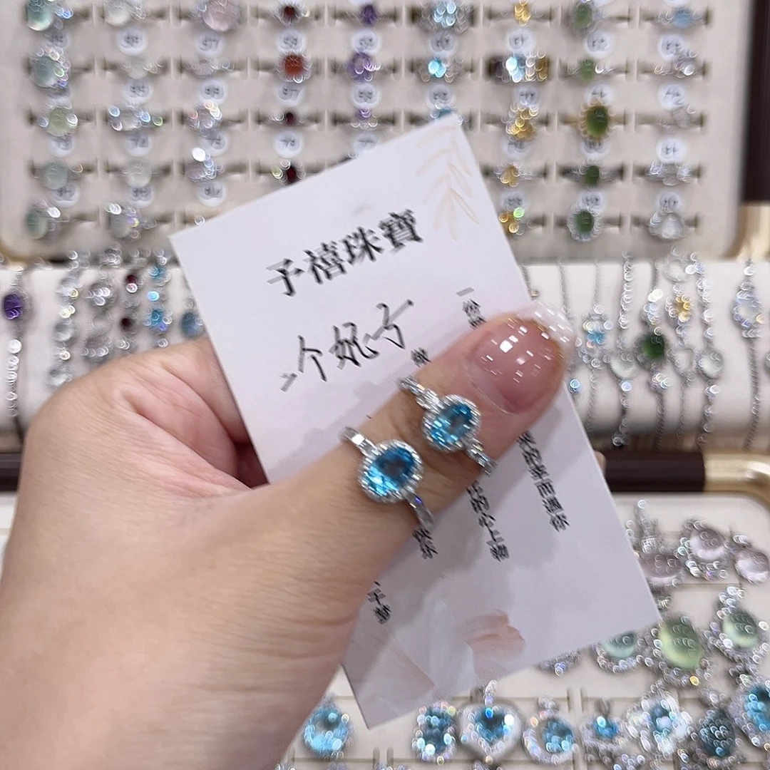 一***子蛇纹石玉银S925镶嵌戒指