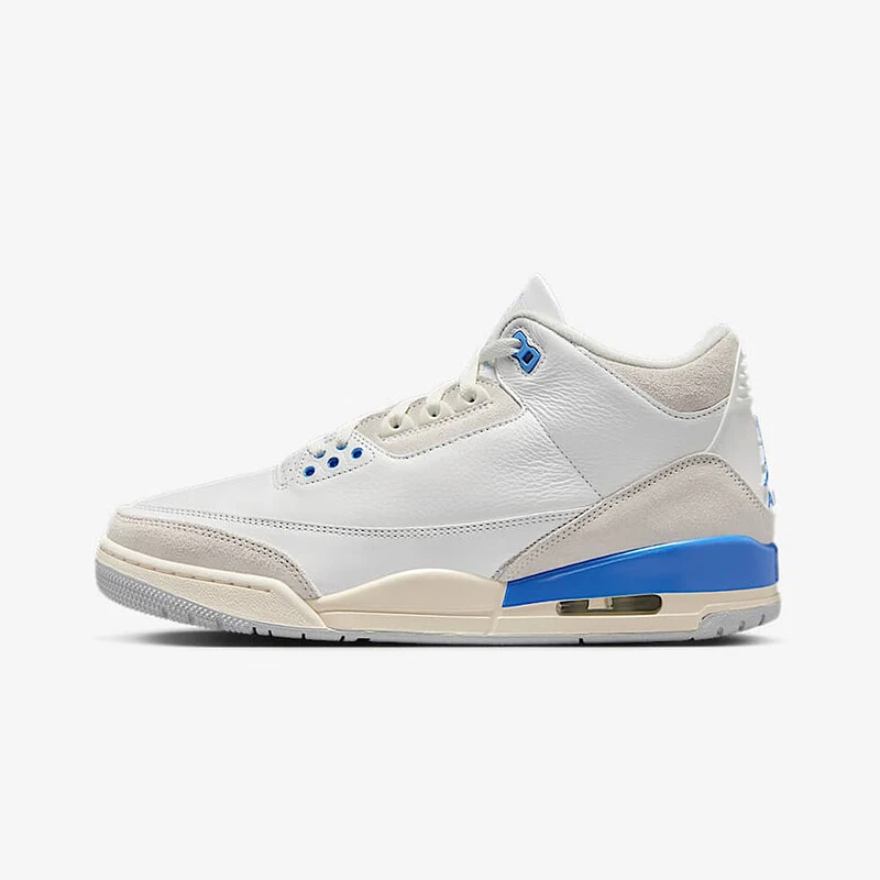 NIKE/耐克男鞋Air Jordan 3 AJ3白蓝中帮板鞋复古篮球鞋CT8532101