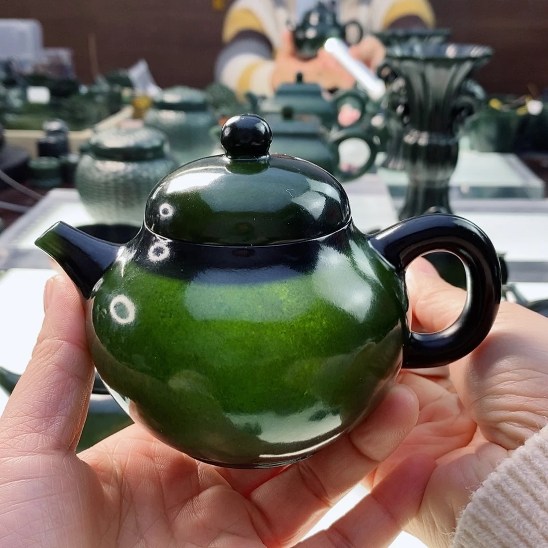 和田玉（青玉）摆件未镶嵌微瑕