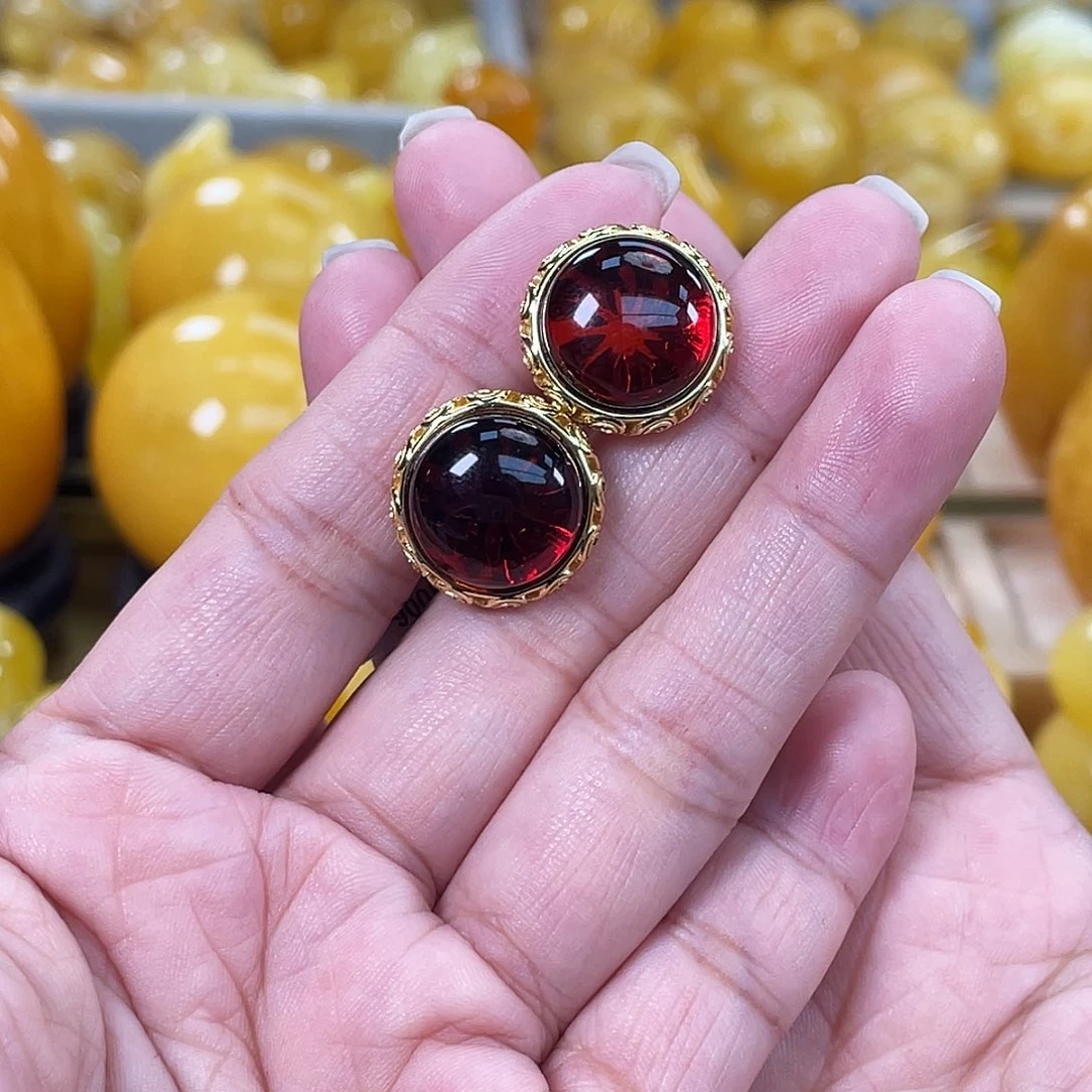 琥珀银S925镶嵌裸石多样性发其一h