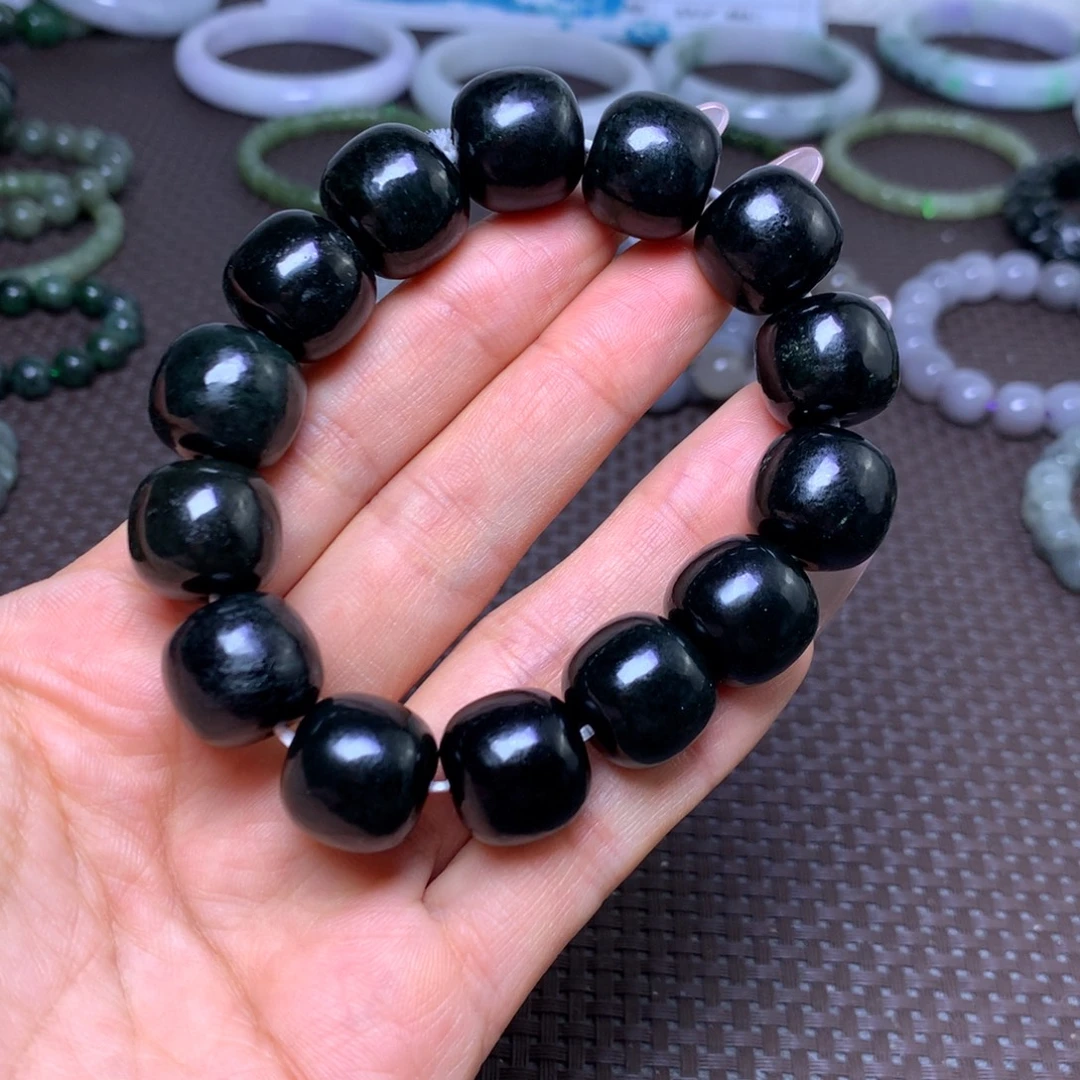 和田玉未镶嵌手串卡16