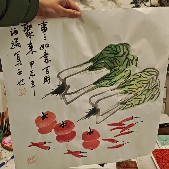 国画贾海瑞老师现场定制