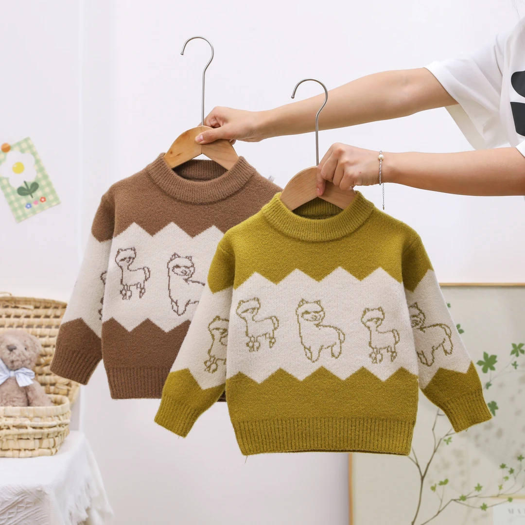 童装秋冬款毛衣韩国绒加厚