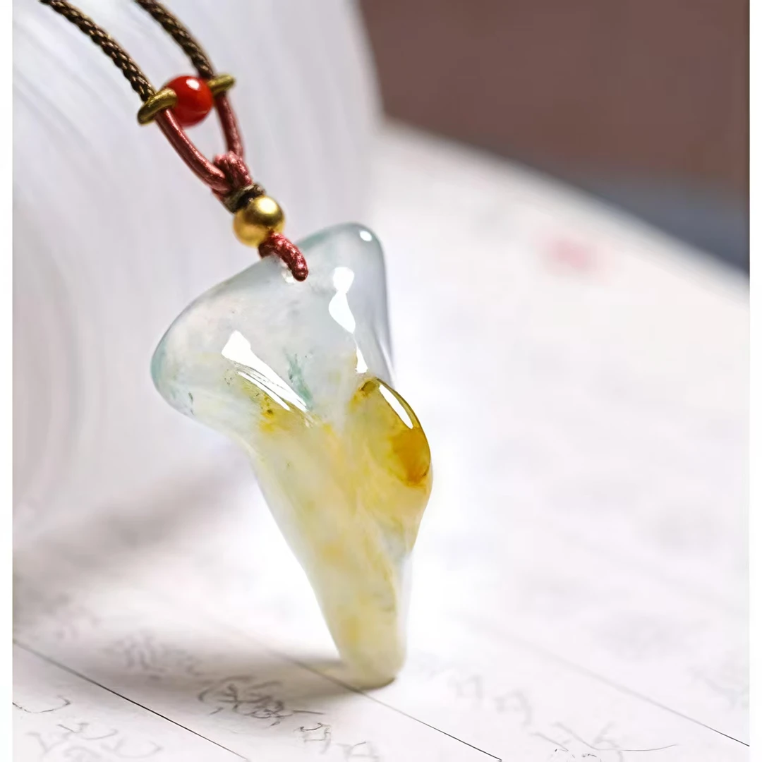 【庄家】万物系列 随形冰种飘花三彩翡翠  尺寸：34-22-17.3mm