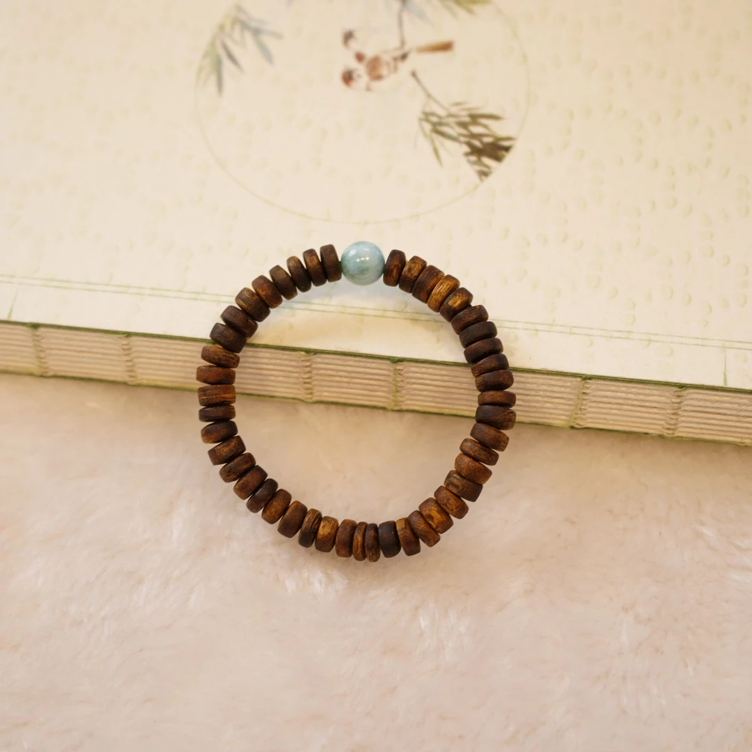 （海洋之心）奇楠沉香设计款单圈手串YLWC00071