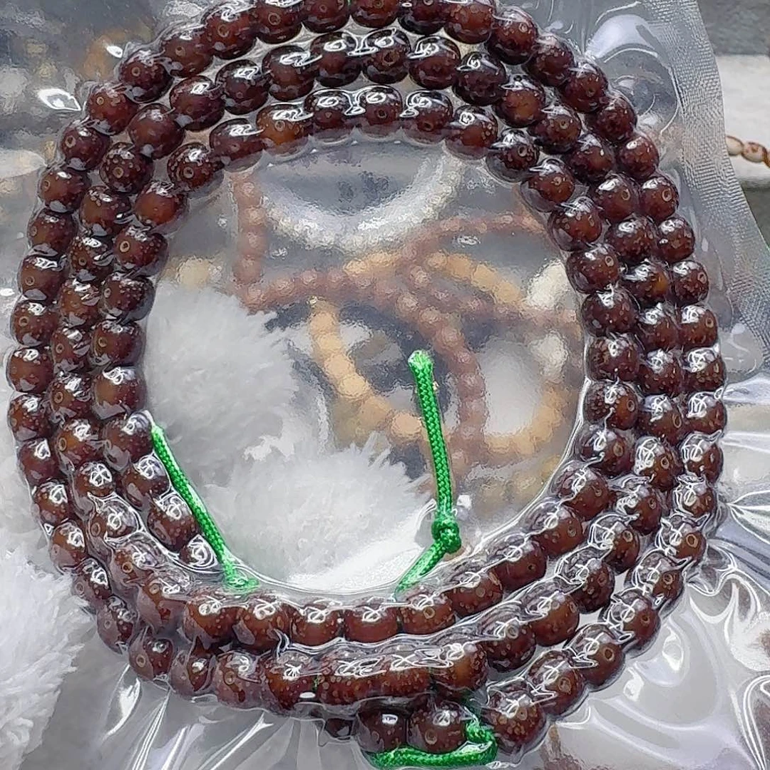 星月菩提手串5高端黑冰糖玉华星月菩提76-108