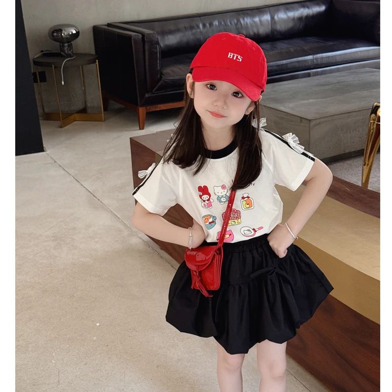 【蒙嘟】WWLL定制夏装宝宝T恤衫女童短袖T恤宝宝卡通上衣洋气