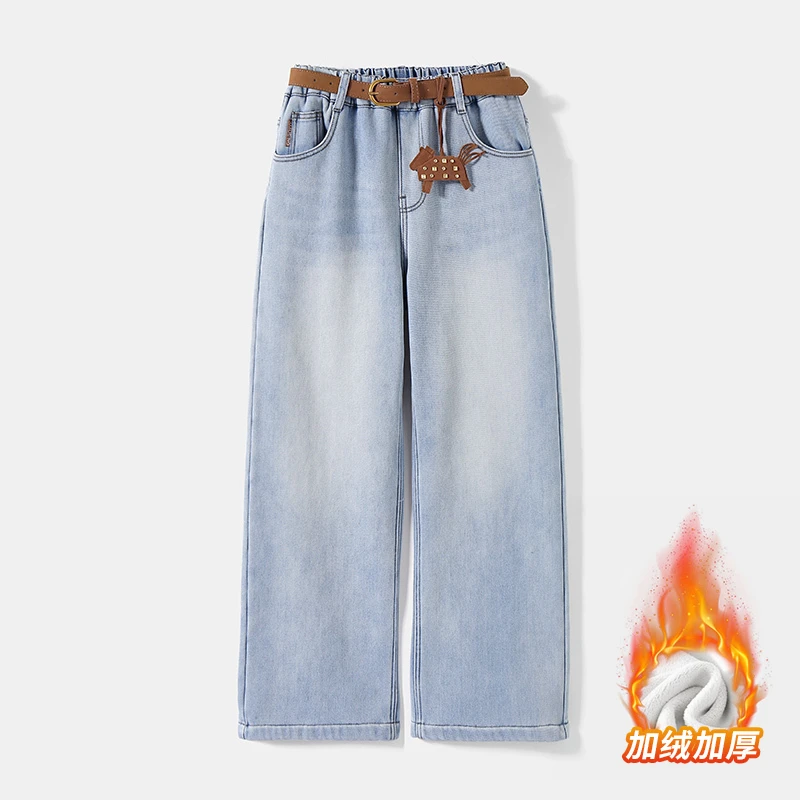 女童加绒牛仔裤251070