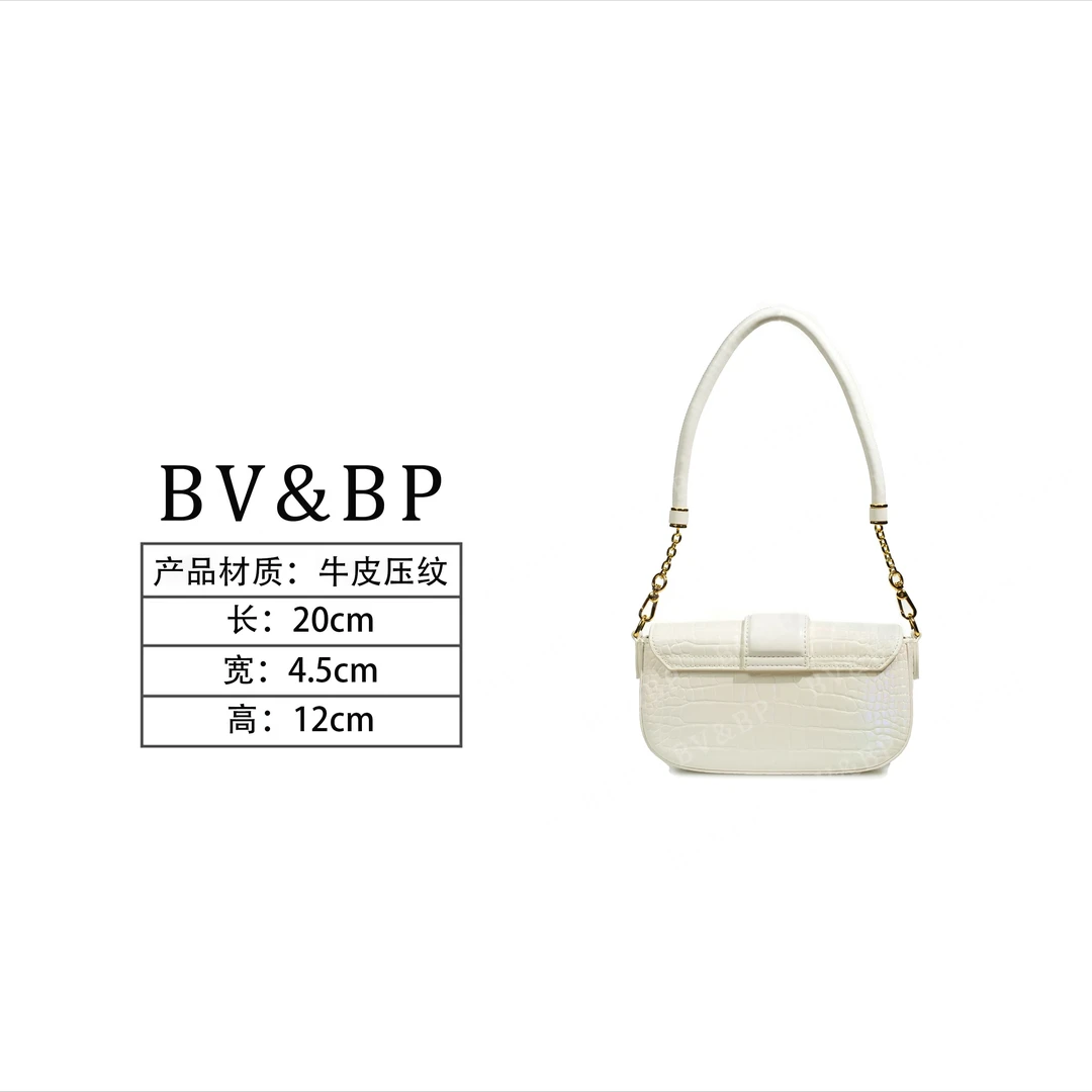 BV&BP· 原创设计 真皮高定手提单肩包  KF182-3861-米白