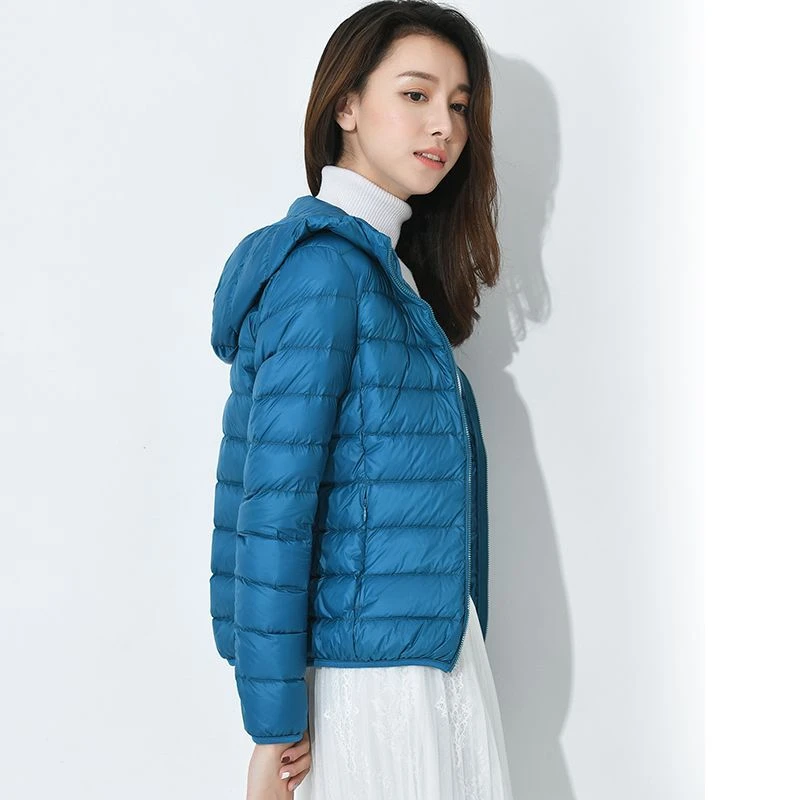 白鸭绒羽绒服反季清仓女士短款学生韩版可爱修身简约时尚轻薄大码