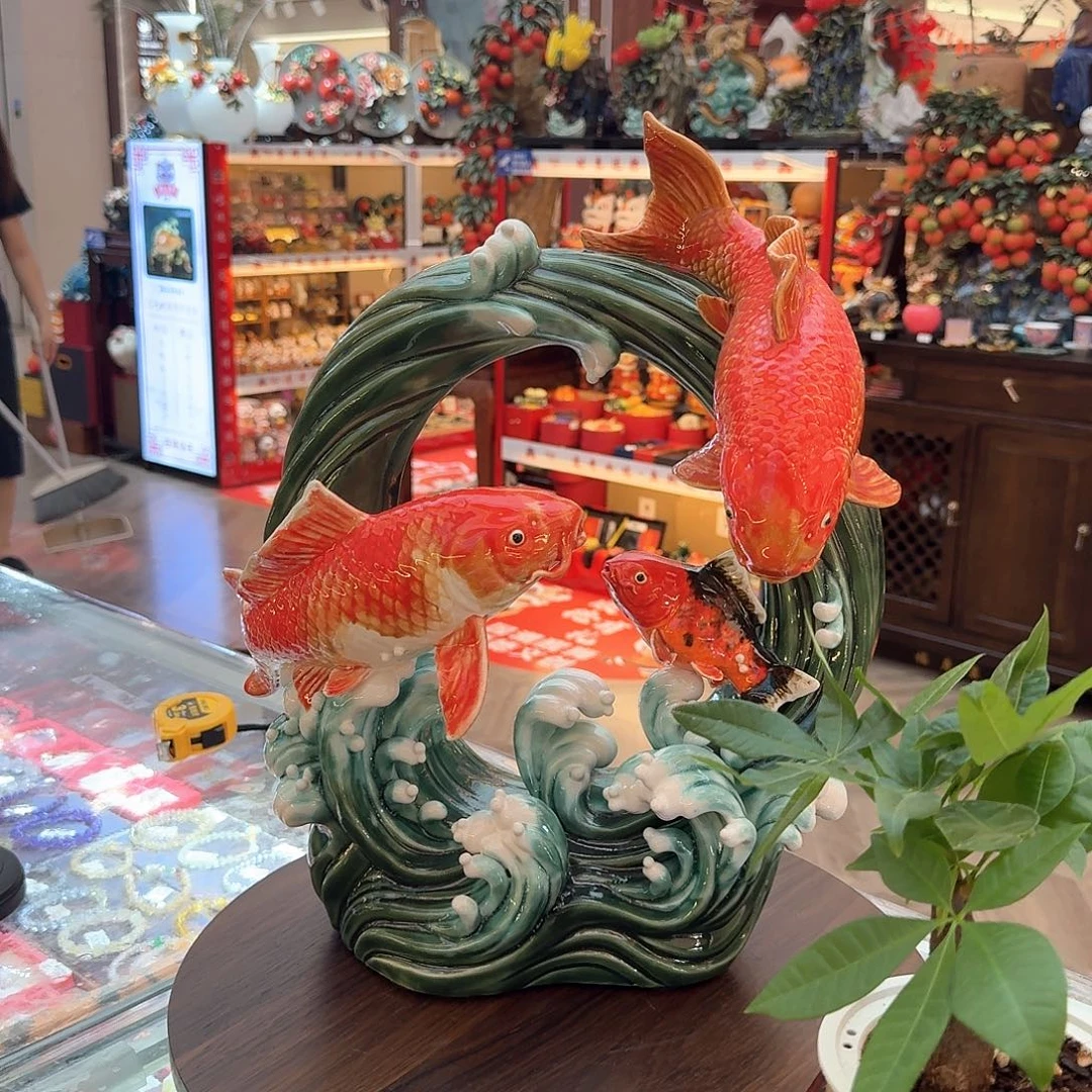 陶瓷前程锦绣好运锦鲤