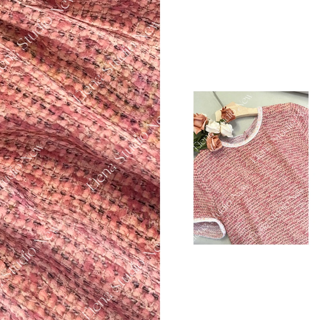 大甜甜【粉红泡泡】设计感精致小香风连衣裙气质优雅中长裙