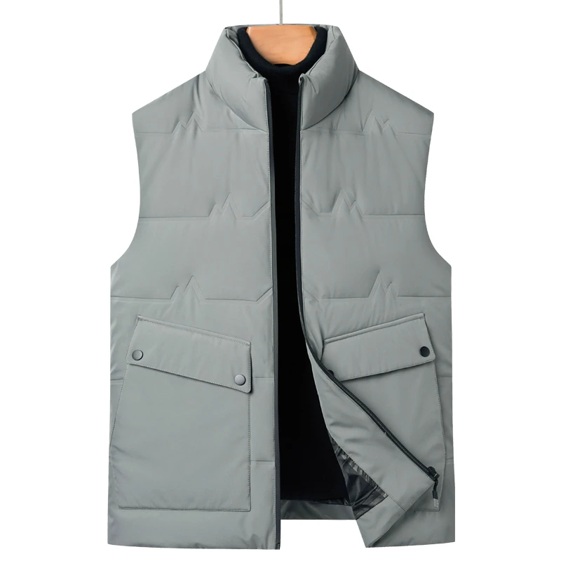 冬季新款男士商务休闲时尚保暖90白鸭绒修身轻薄马甲80688