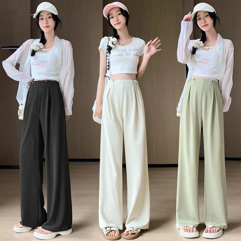 孕妇2025新款阔腿裤春夏款外穿无托腹不勒肚子休闲直筒长裤