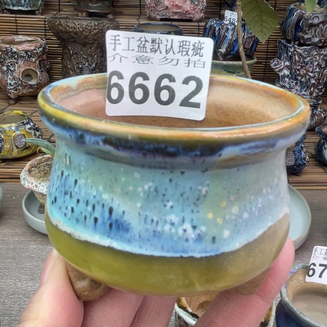 手工花盆默认瑕疵完美者勿拍