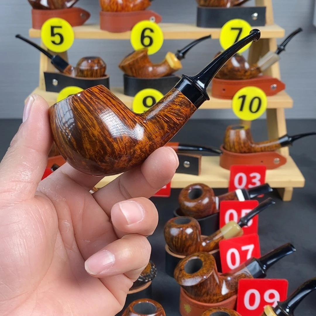 小***歌石楠木手工烟斗弯斗