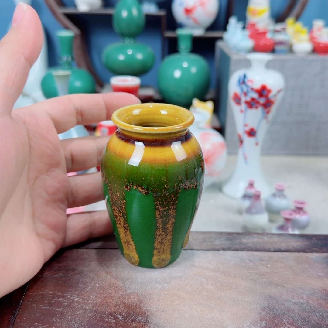 陶瓷手工小花器摆件