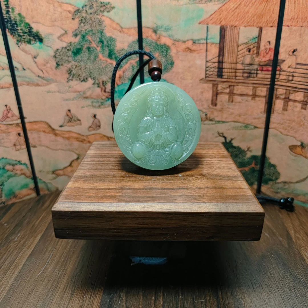 B和田玉观音吊坠0435